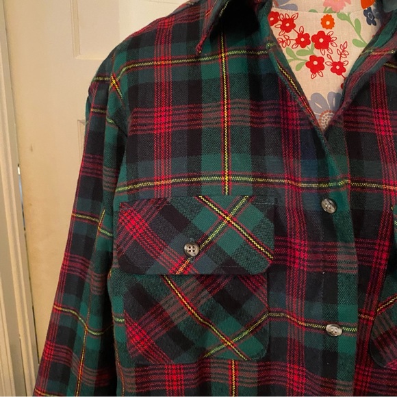 Christmas Plaid Flannel Shacket - Picture 2 of 3